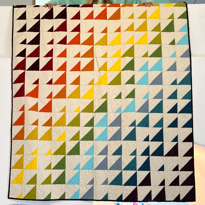 Essex Linen Rainbow Prism Quilt Kit