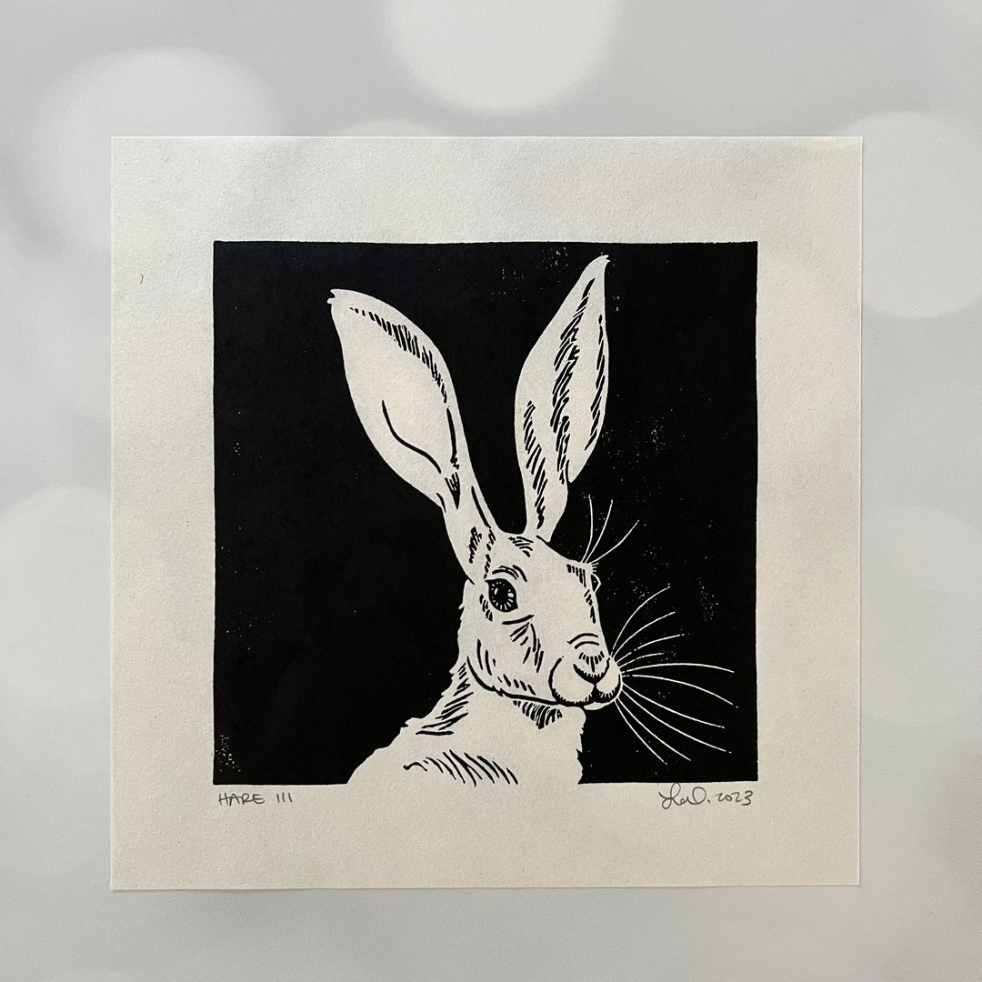 Hare III Lino Print