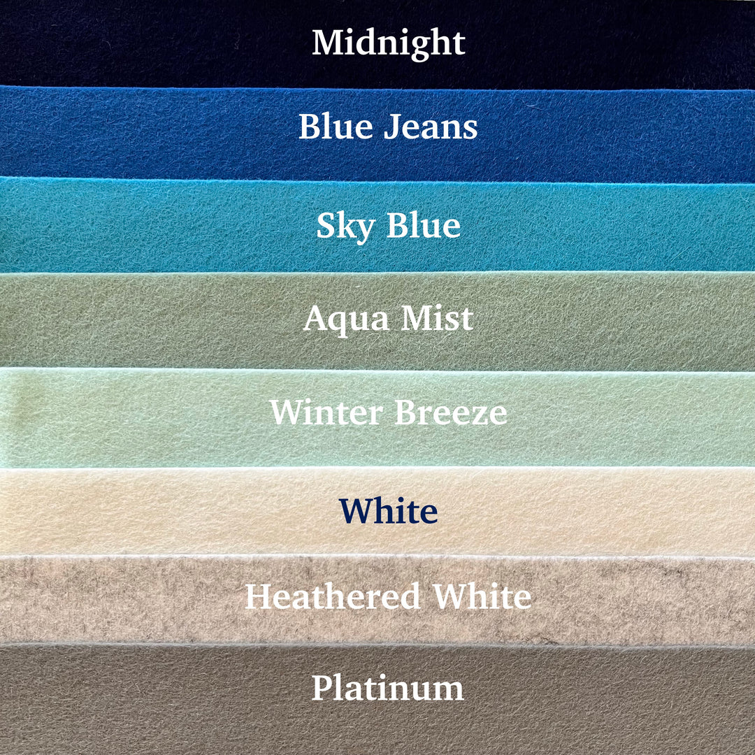 Winter Blues ~ Wool Felt Color Palette