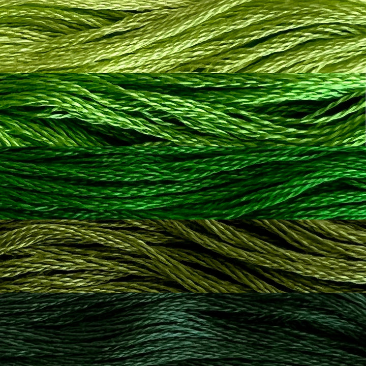 Cosmo Embroidery Floss Greens