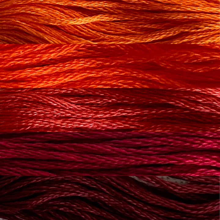 Cosmo Embroidery Floss Reds & Oranges