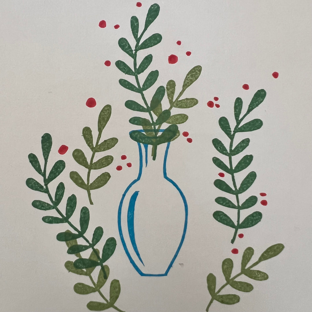 Vase with Botanicals Stamp Set