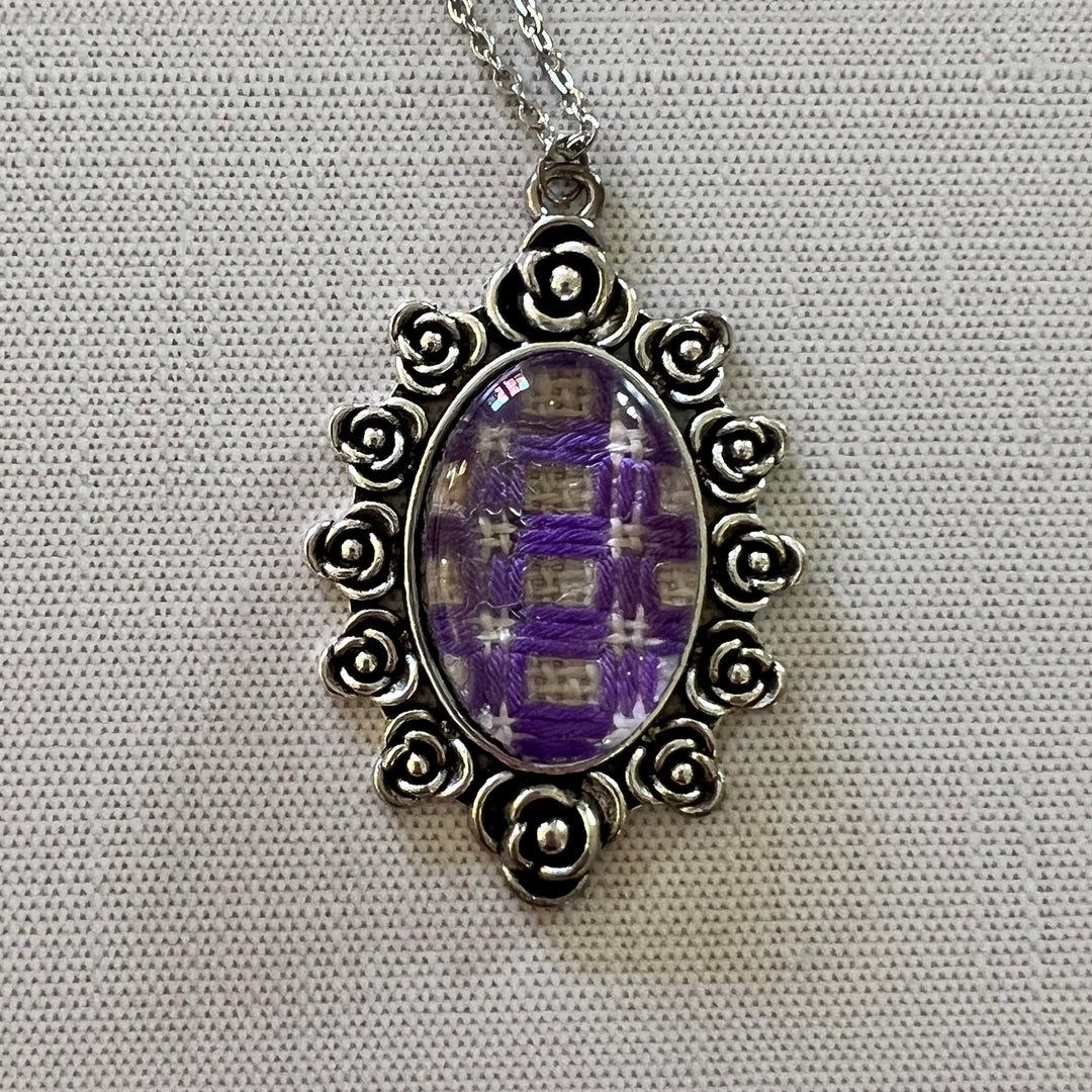 Kogin Embroidery Necklace