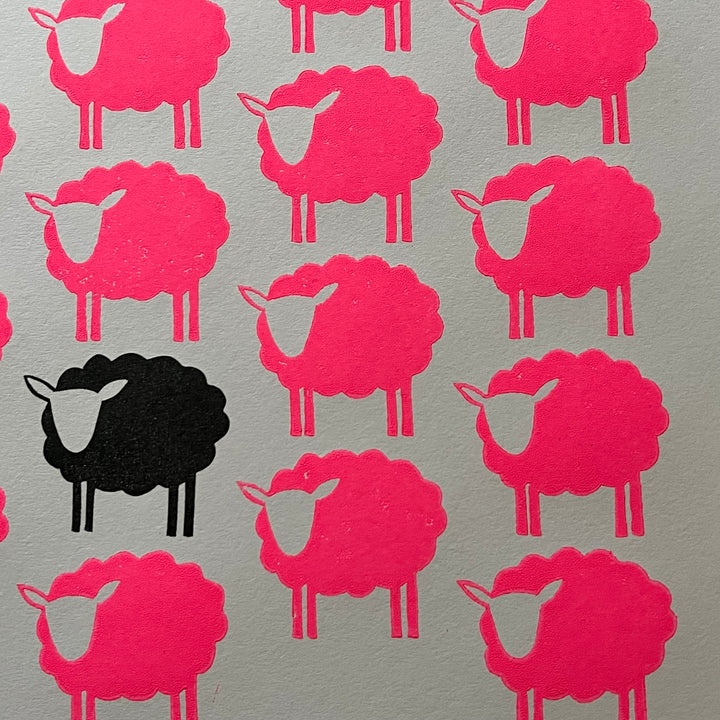 Be the Black Sheep Lino Print