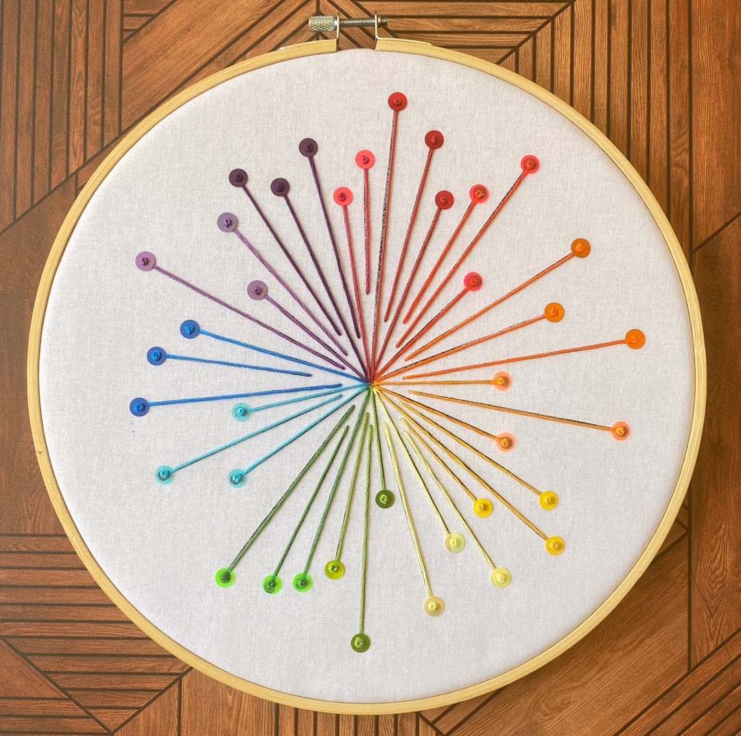 Rainbow Firework Embroidery Kit