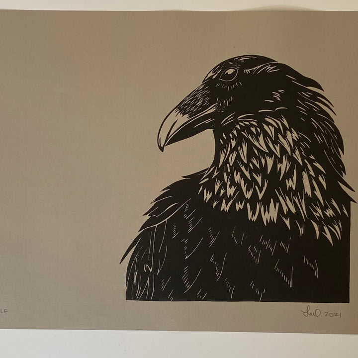 Not An Eagle Lino Print