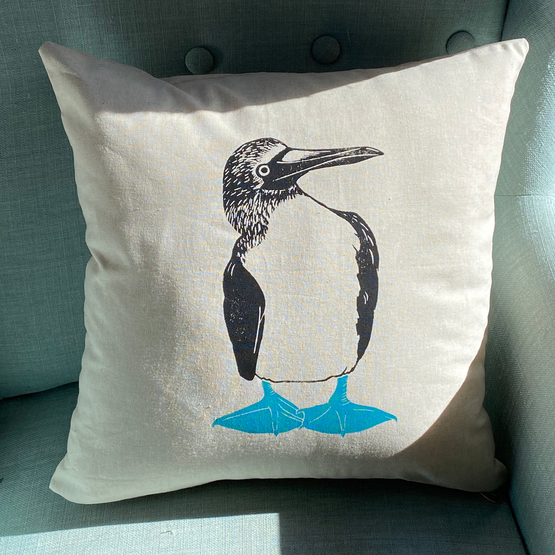 Blue Footed Booby Pillow